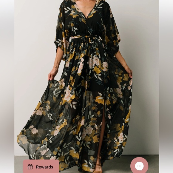 Baltic Born Black Floral Maxi Dress - Picture 1 of 1